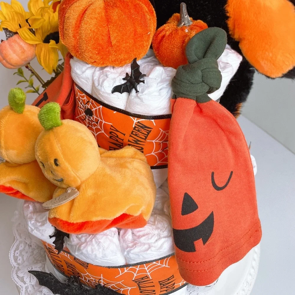 Halloween Diaper Cake, Halloween Baby Gift